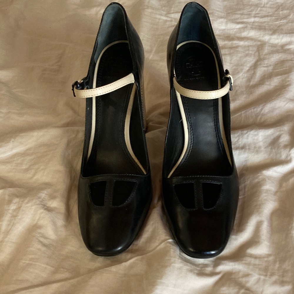 Tory Burch Black and White Heels